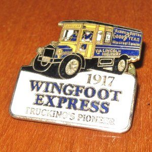 Vintage Goodyear 1917 Wingfoot Express Trucking Pioneer Souvenir Double Pin